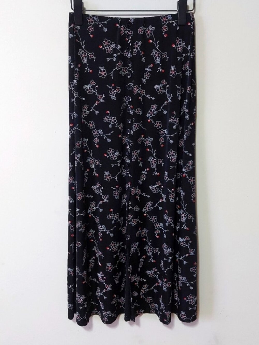 JM Collection Floral Fairy Button Down Skirt Small High Waist A-line Pencil Midi